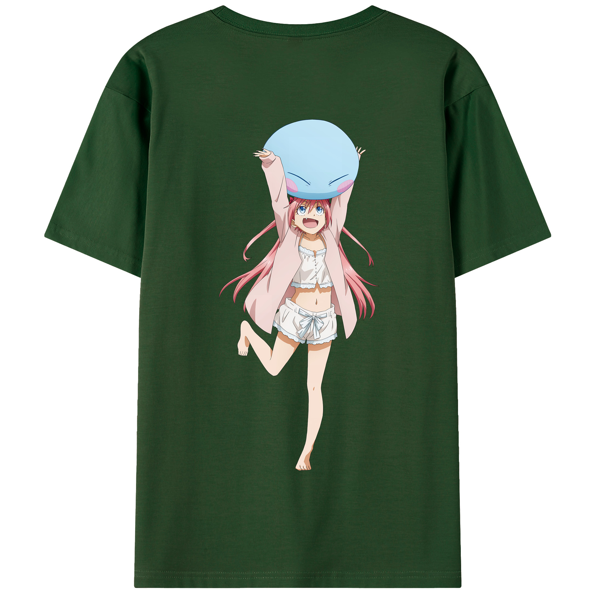 （画像用） 転スラ Regarding Reincarnated to Slime 綿100％半袖Tシャツ（背面プリント）